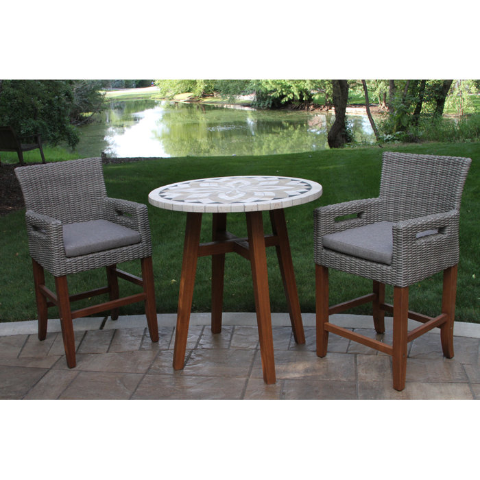 Joss & Main Riverton Concrete Outdoor Bistro Table & Reviews | Wayfair